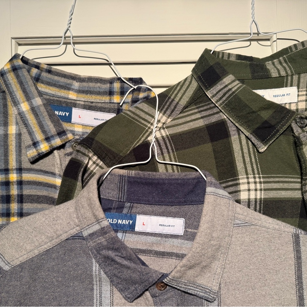 Buy 1 get 2 FREE Old Navy flannel shirt bundle